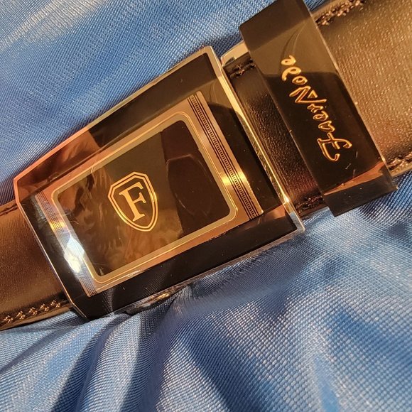 Faernode Mens Ratchet Leather Belt - Picture 2 of 8